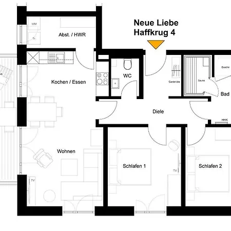 Apartment Neue Liebe Haffkrug 4 - Mit Sauna, Balkon & Strandnaehe Kellenhusen